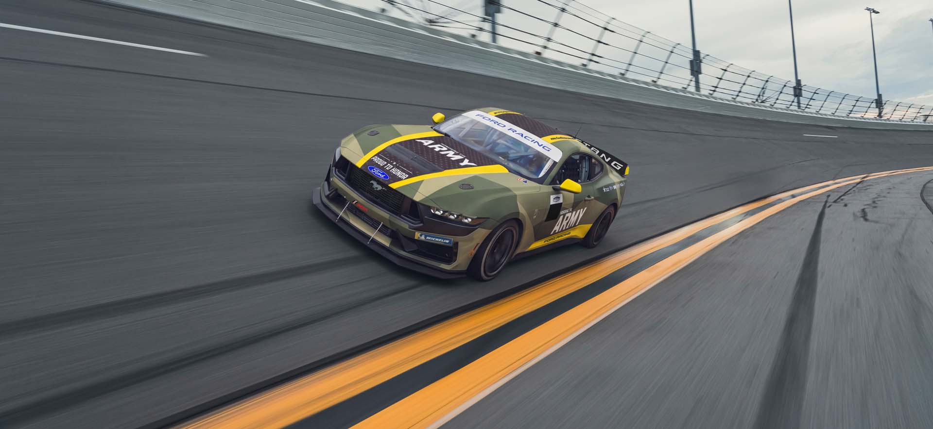 mustang on track