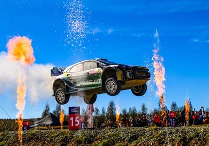 rally car jumping 