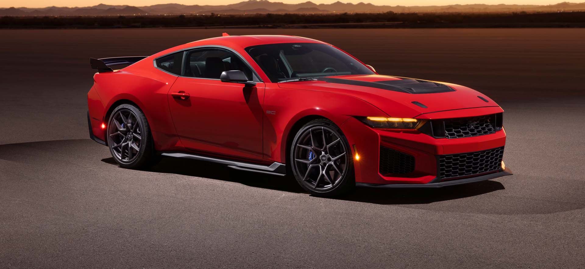 Mustang on the track