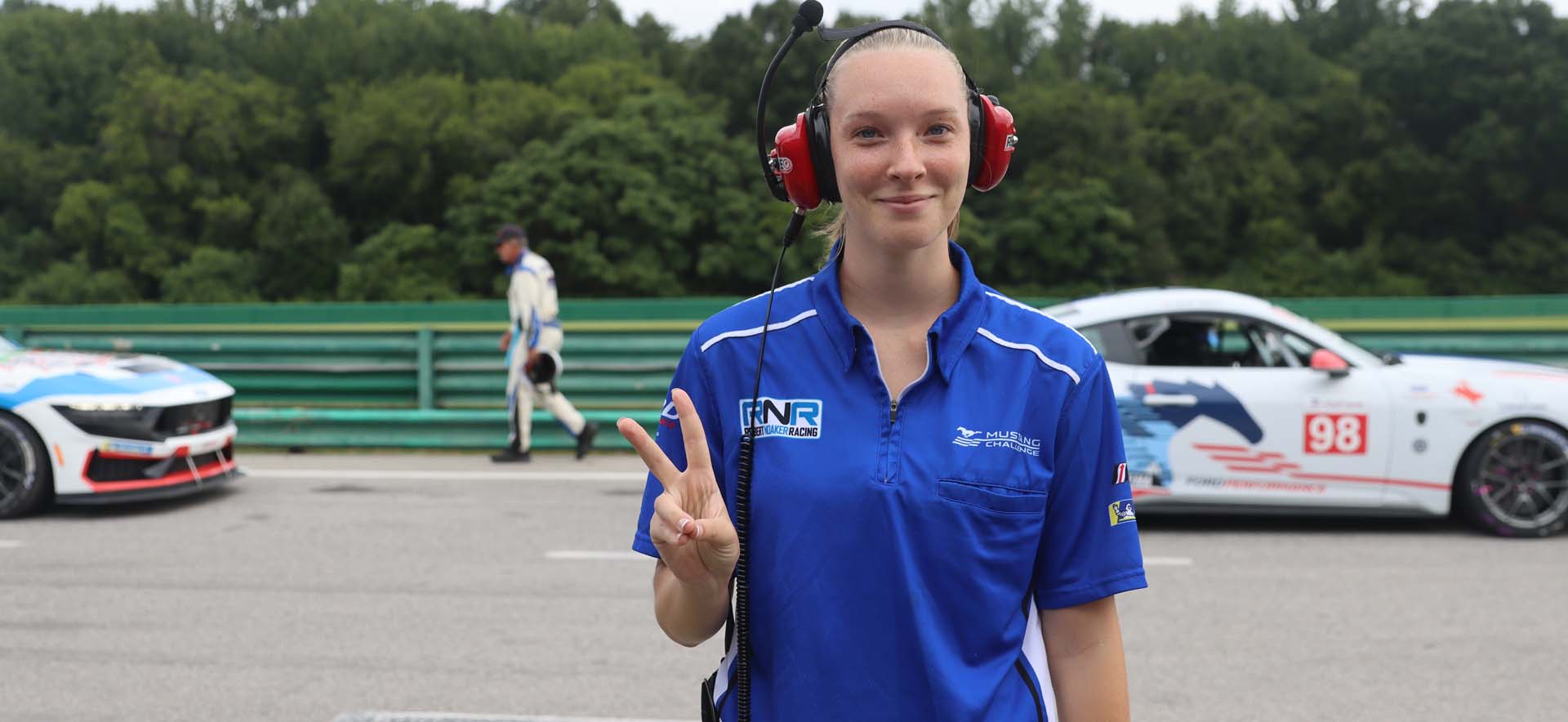 Maddie Campeau at the track