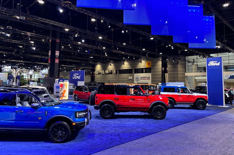 Ford display at the chicago autoshow