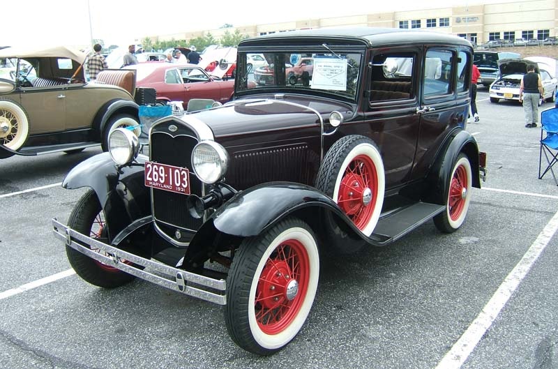 Vintage Ford Lincoln on display