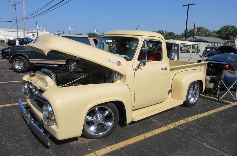 Vintage Ford truck on display