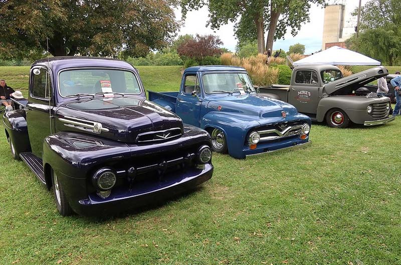 Fords on display