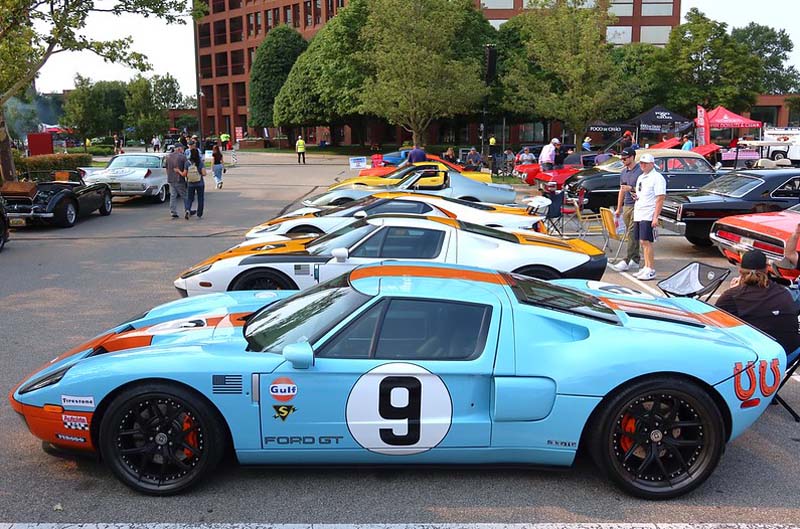 vintage Fords in a row