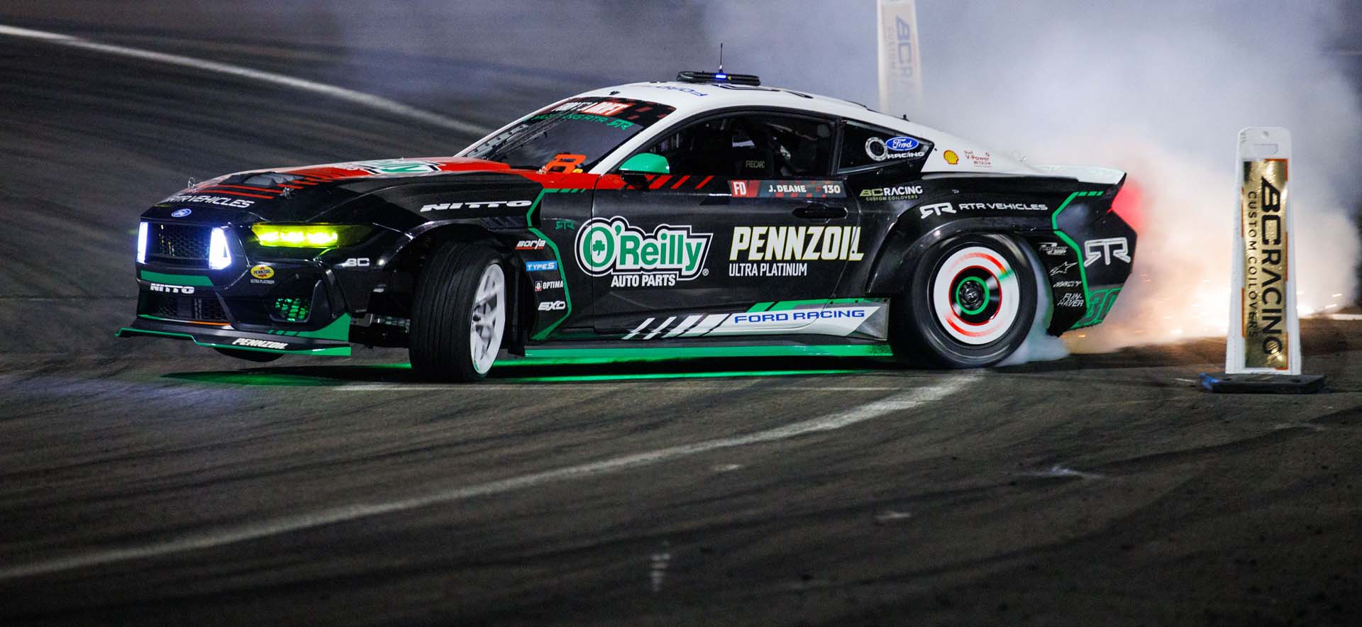 Mustang on the track