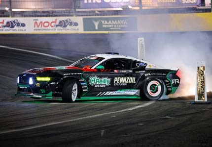 Mustang on the track