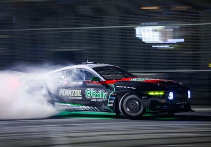Mustang on the track