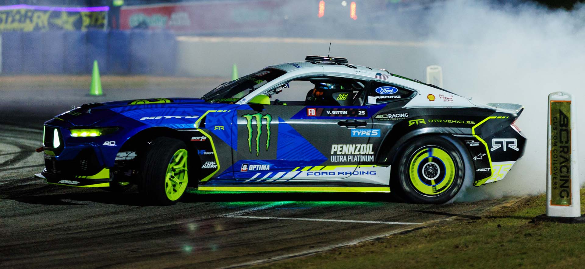 Mustang on the track
