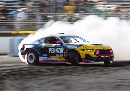 Mustang on the track