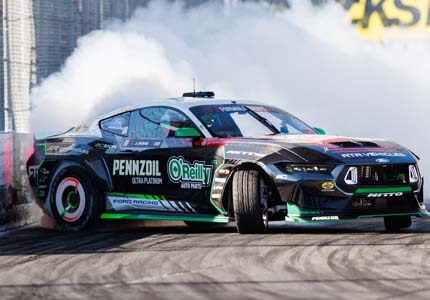 Mustang on the track