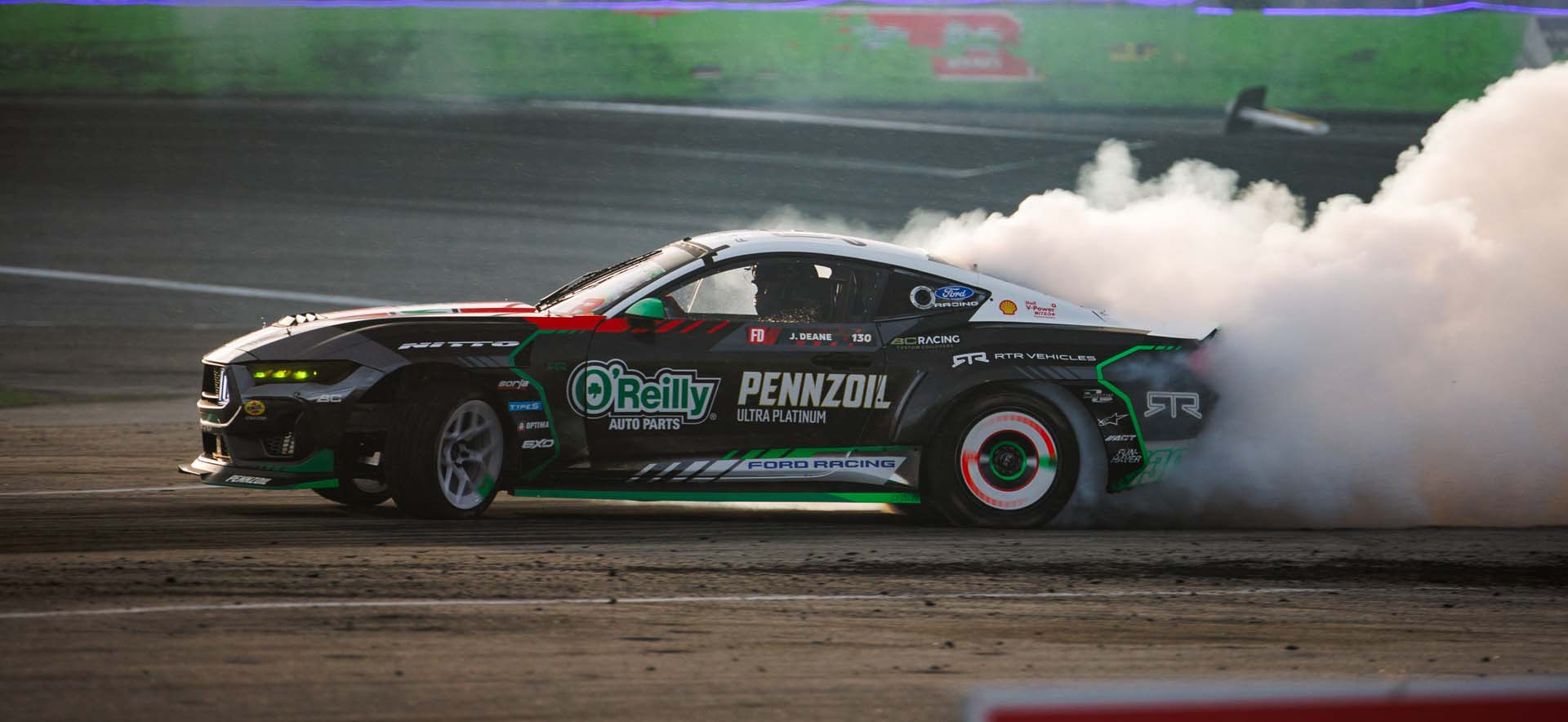 Mustang on the track