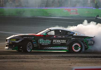 Mustang on the track