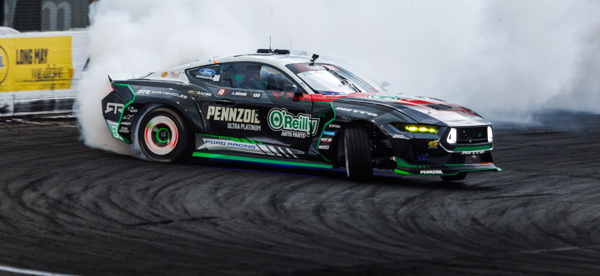 Mustang on the track