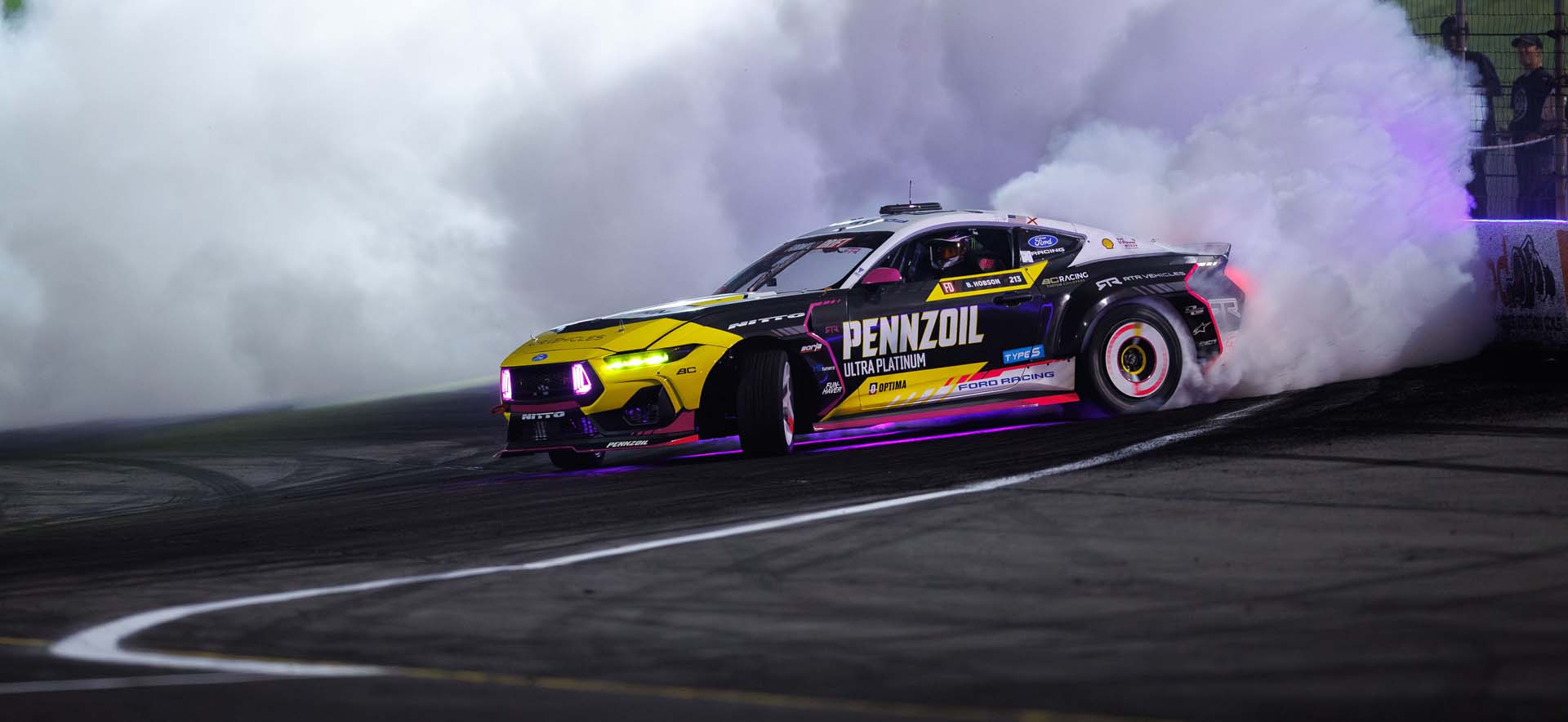 Mustang on the track