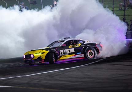 Mustang on the track