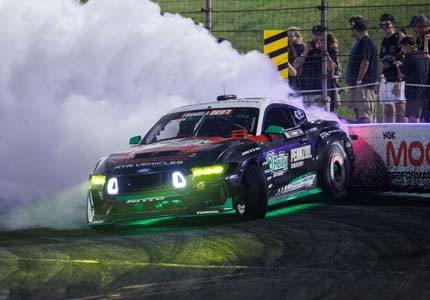 Mustang on the track
