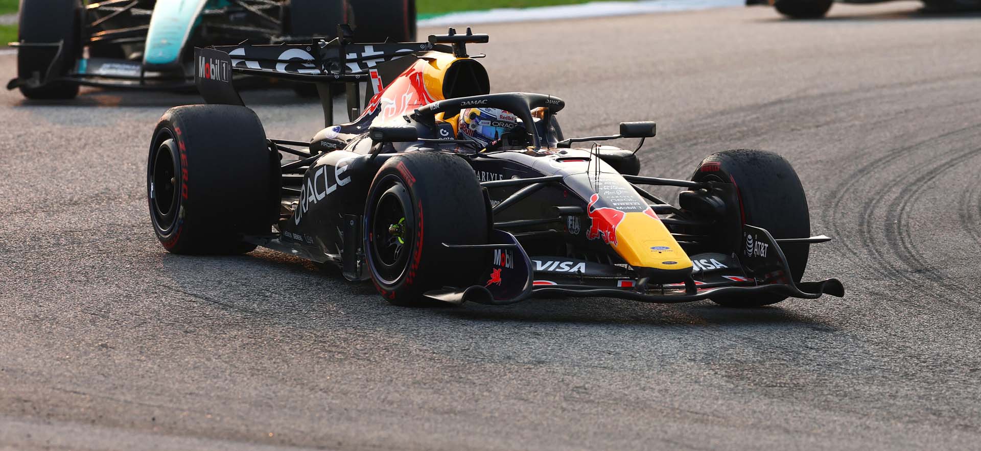 F1 cars on the track