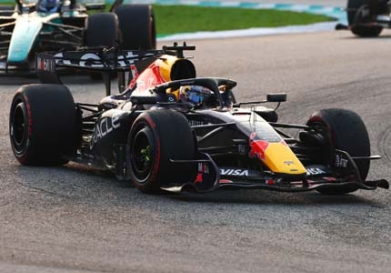 F1 car on the track