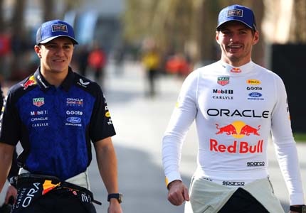 F1 drivers at the track
