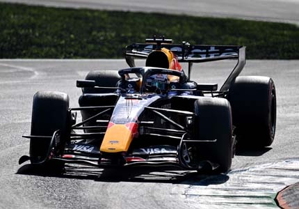 F1 car on the track