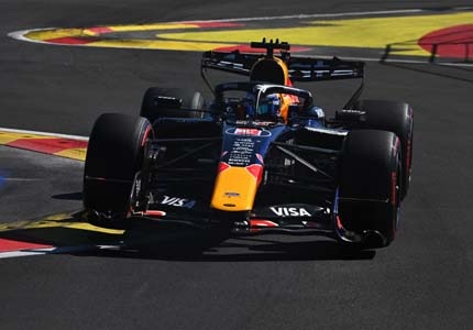 F1 car on the track