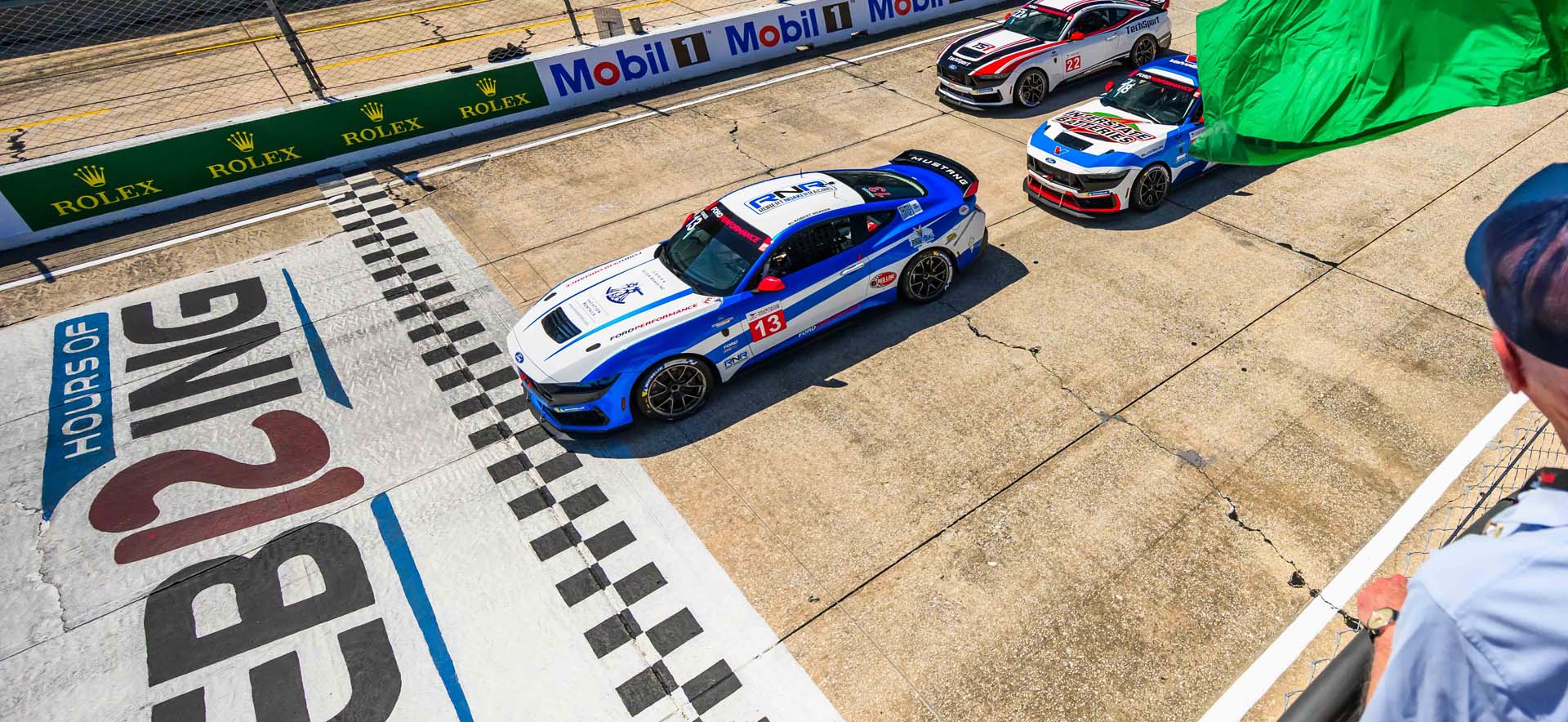 Mustang on the track