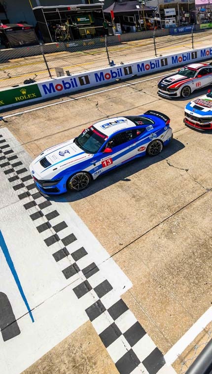 Mustangs on the track