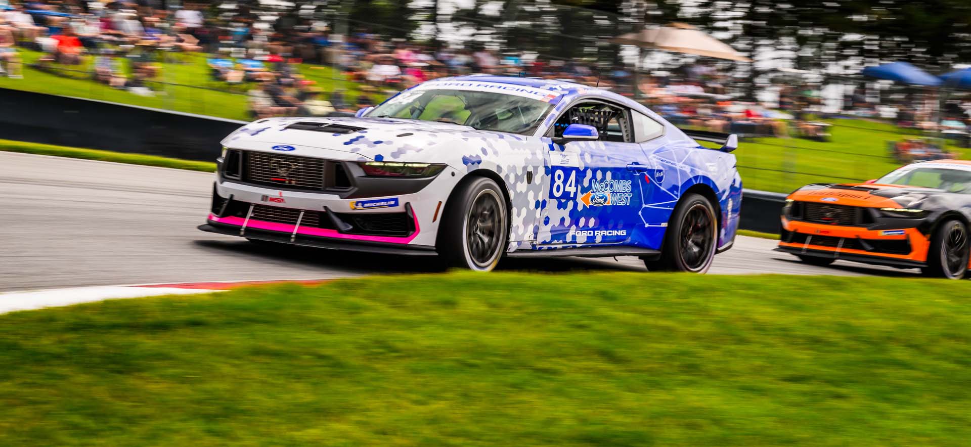 Mustang on the track