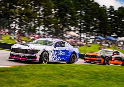Mustang on the track