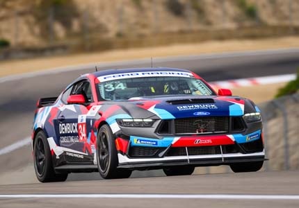 Mustang on the track