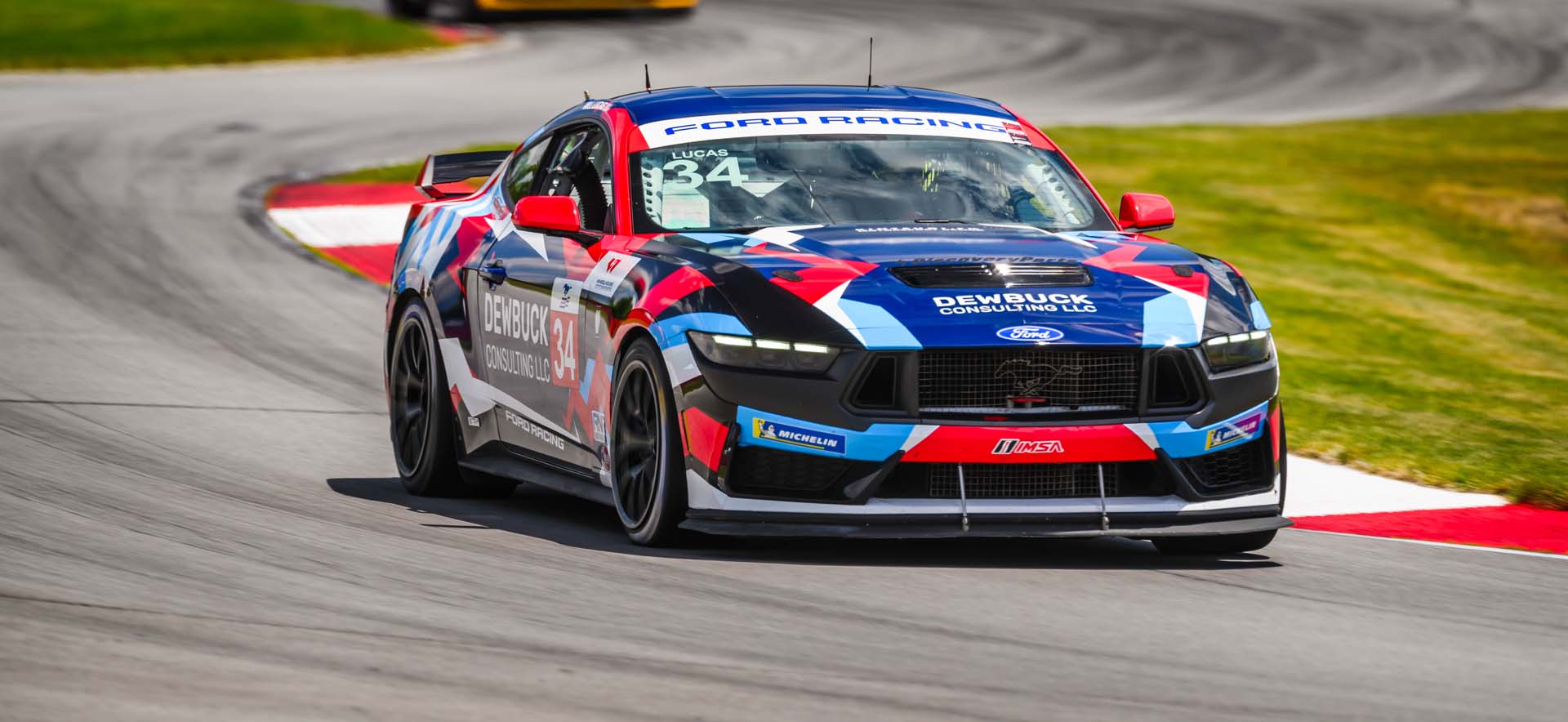 Mustang on the track