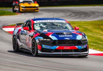 Mustang on the track