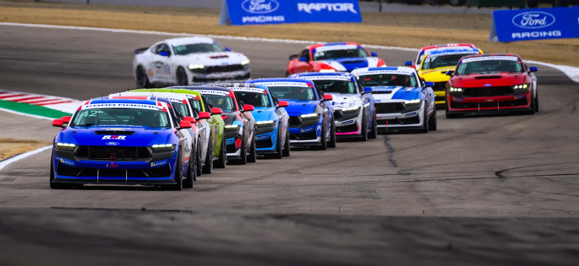 Mustangs on the track