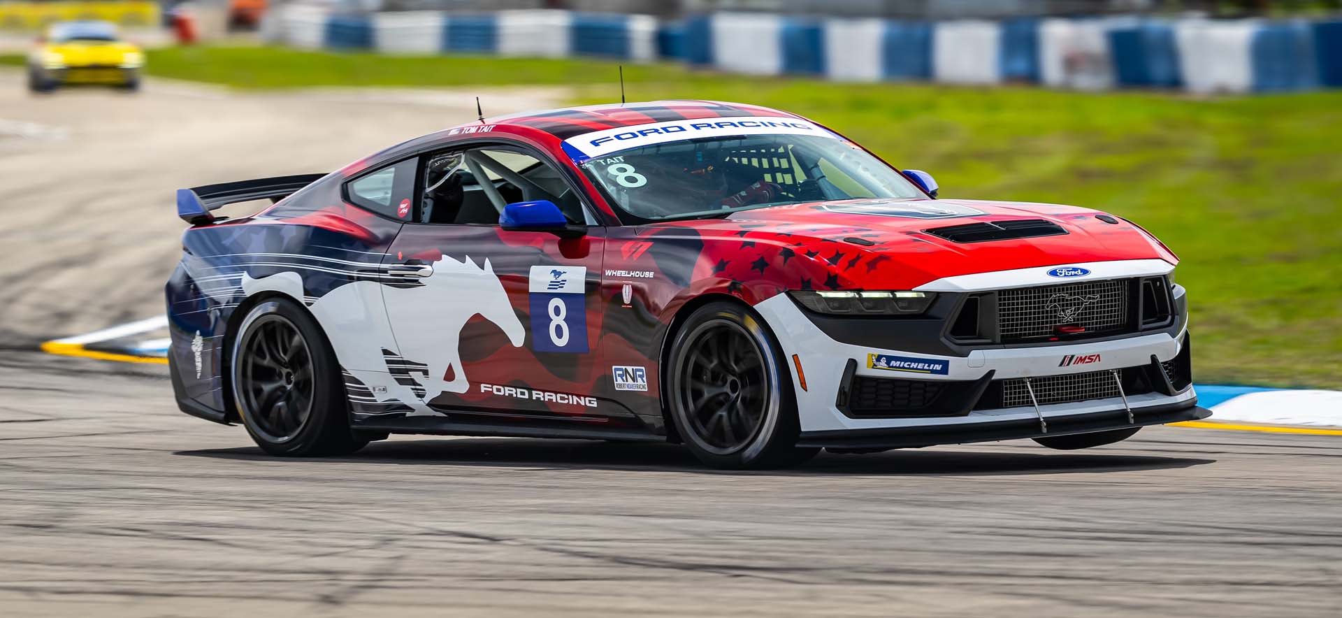 Mustang on the track