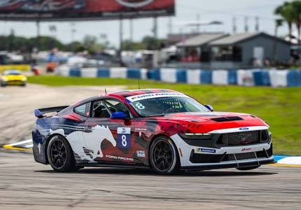 Mustang on the track