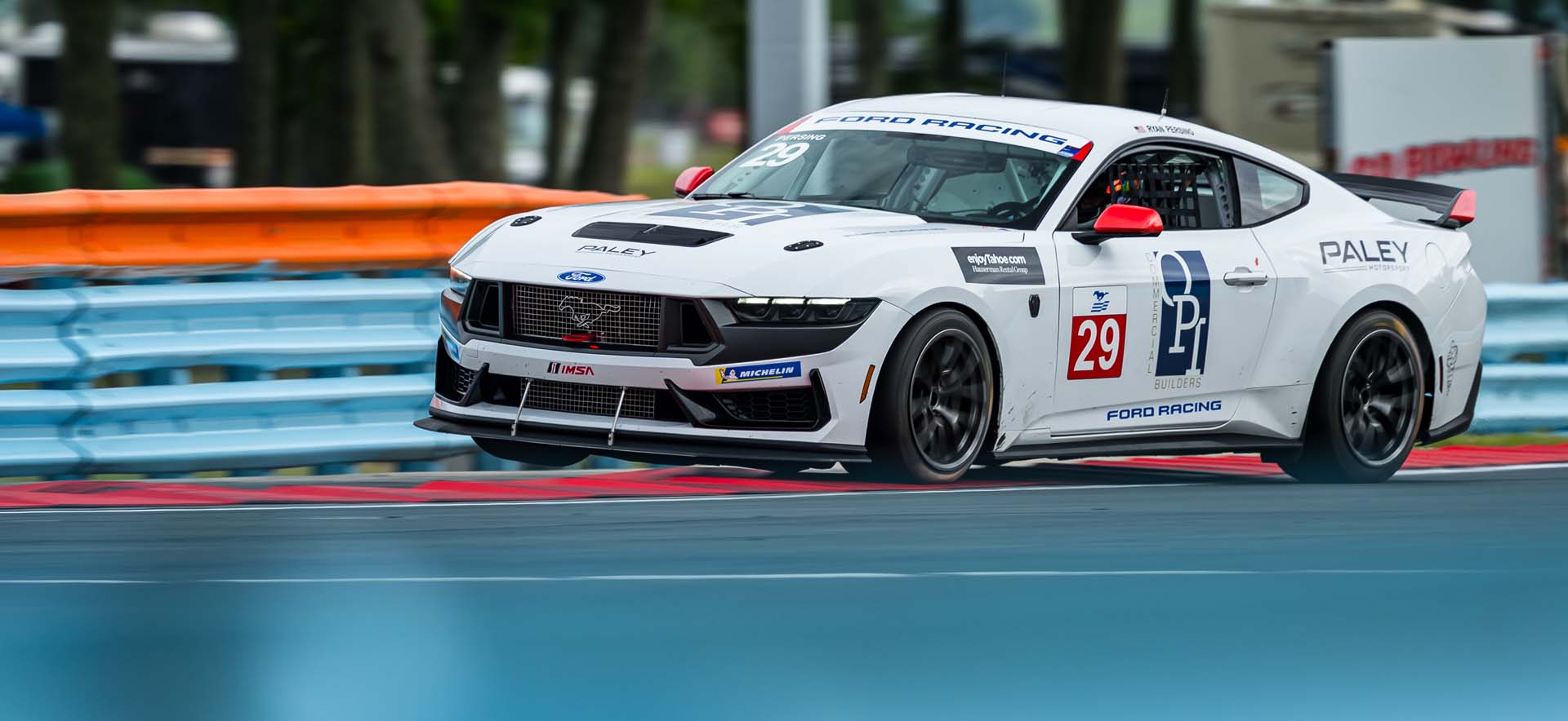 Mustang on the track