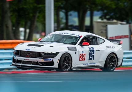Mustang on the track
