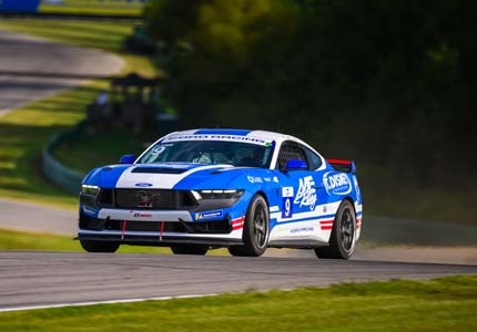 Mustang on the track