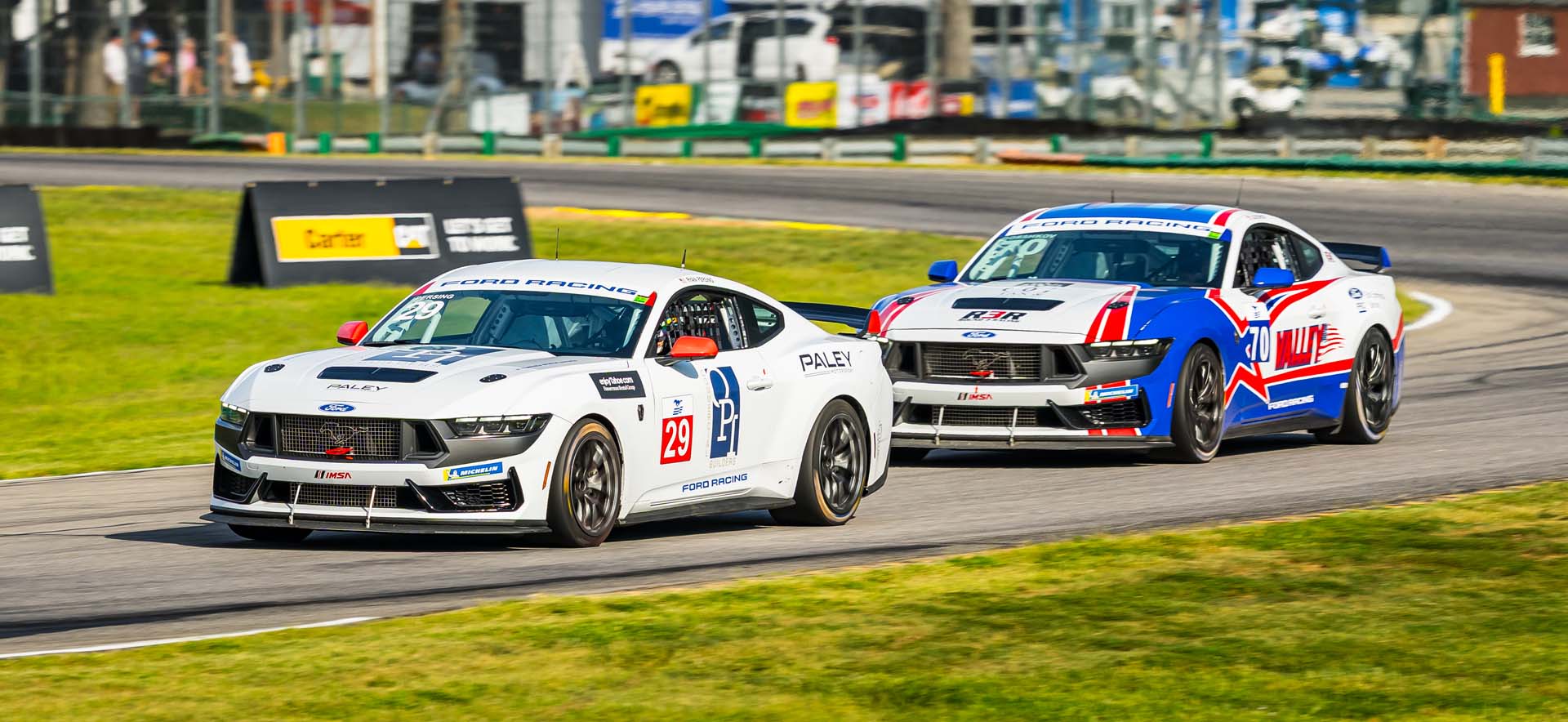 Mustang on the track