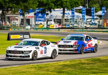 Mustang on the track