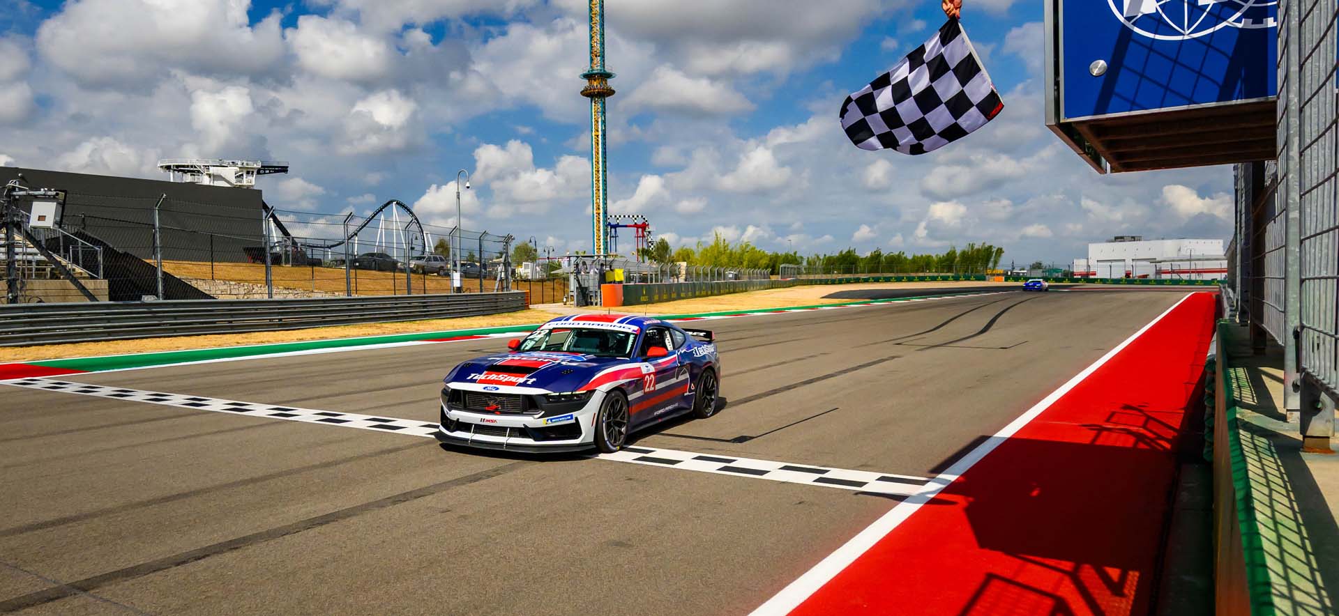Mustang on the track