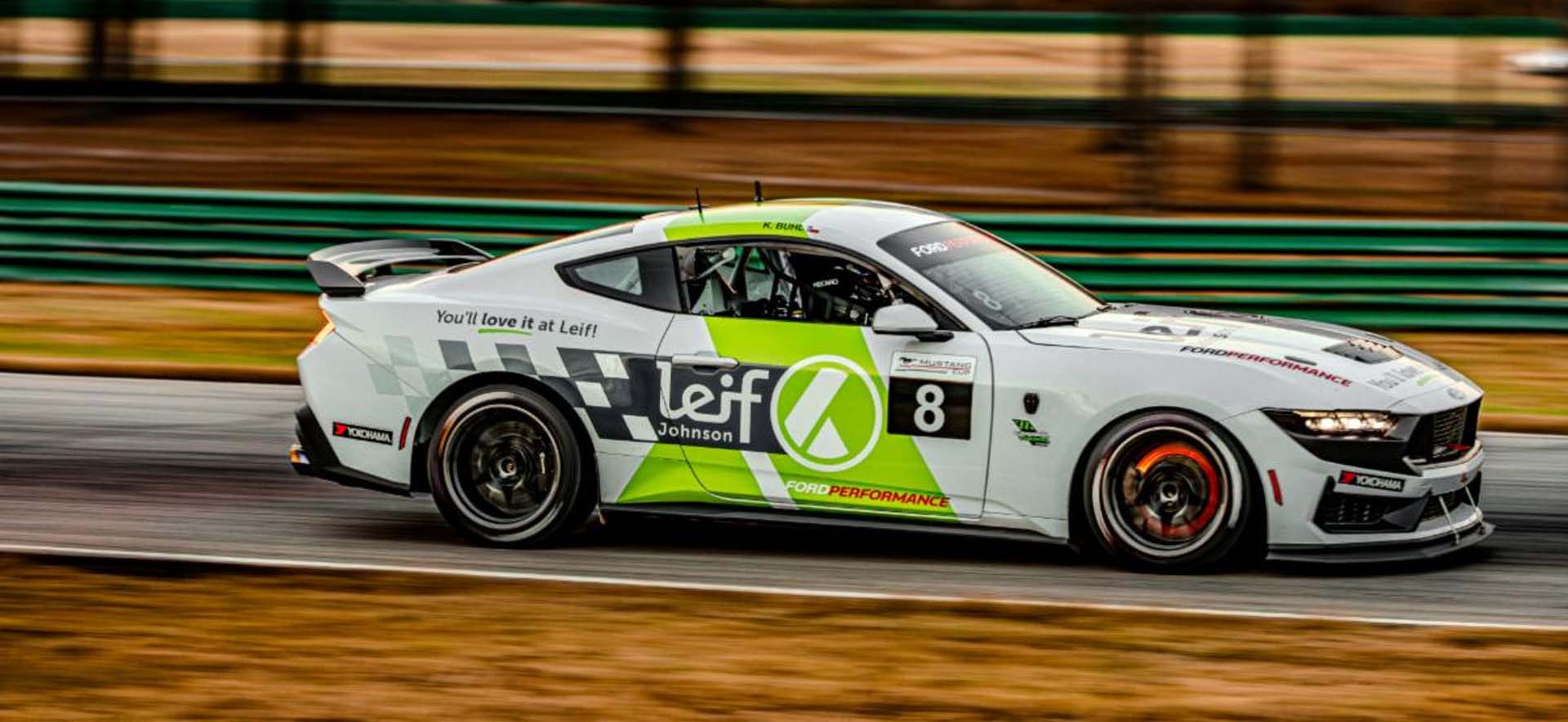 Mustang on the track