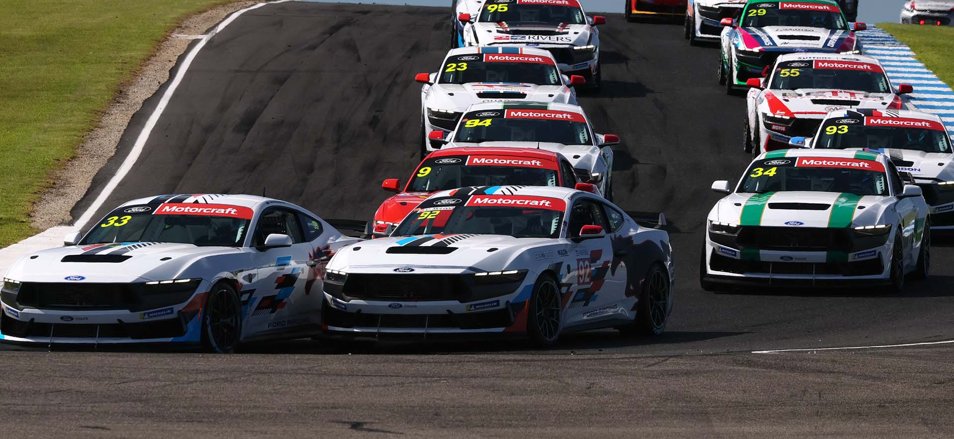 Mustang on the track