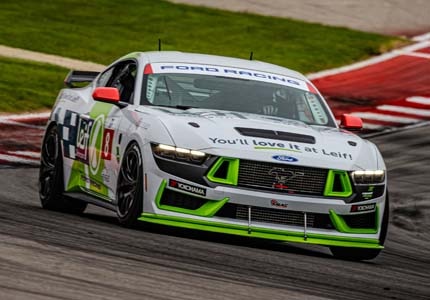 Mustang on the track