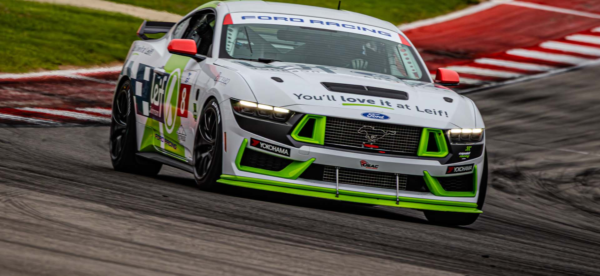 Mustang on the track