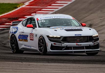Mustang on the track