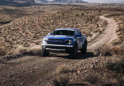 ranger raptor in desert