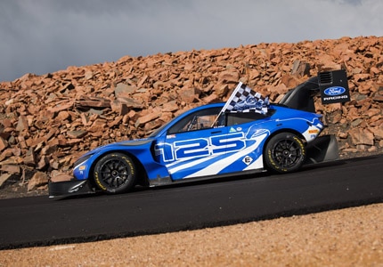 Mach E on Pikes Peak path