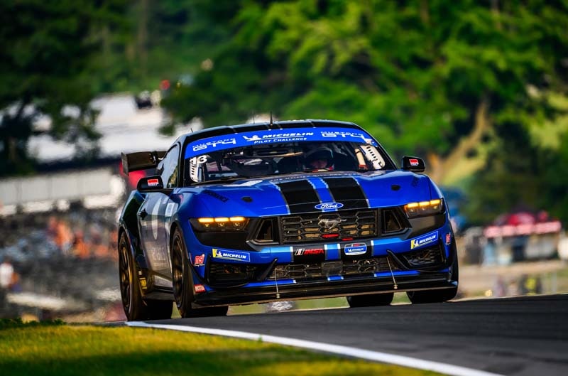 Mustang on the track